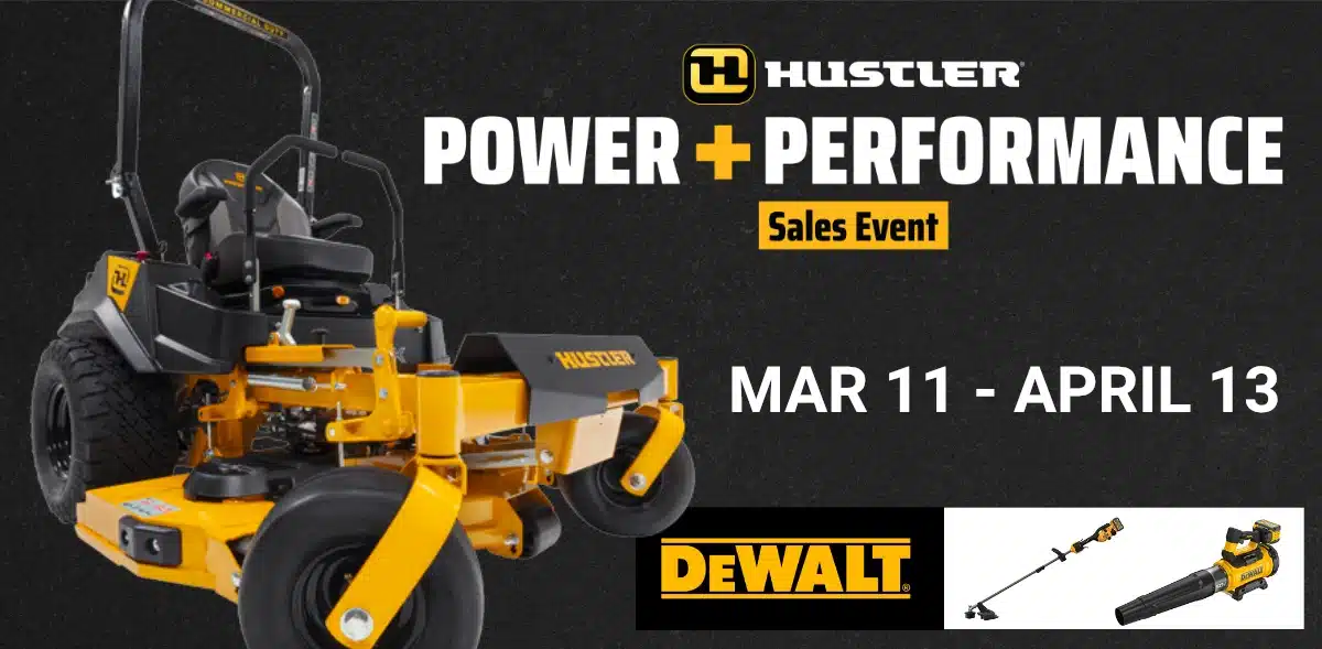 Hustler Power Plus Performance DeWalt Sales Event